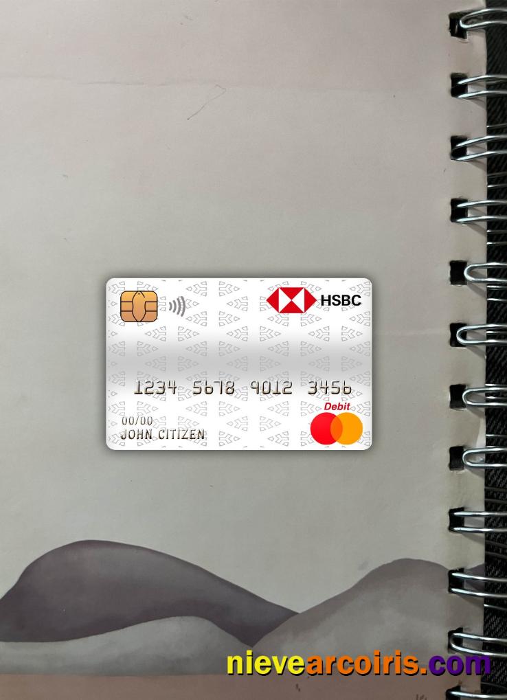 Czech HSBC bank master debit card photolook